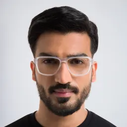 Shop EYE'M Wide Rectangle Eyeglasses in Clear online.