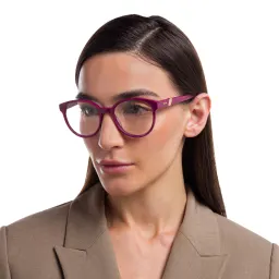 Shop EYE'M Round Eyeglasses in Purple online.