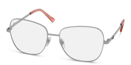 Shop EYE'M Wide Square Eyeglasses in Silver online.
