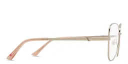 Shop EYE'M Wide Square Eyeglasses in Silver online.