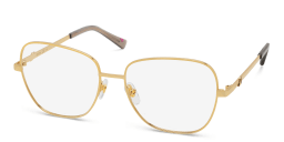 Shop EYE'M Wide Square Eyeglasses in Gold online.