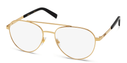 Shop EYE'M Wide Aviator Eyeglasses in Gold Black online.