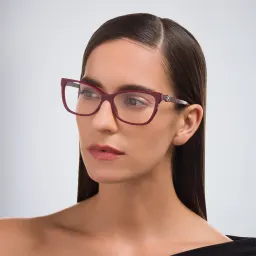 تسوق نظارات طبية كات آي واسعة EYE'M بلون أحمر أونلاين.