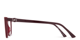 Shop EYE'M Wide Cat-Eye Eyeglasses in Red online.