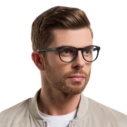 Shop EYE'M Round Eyeglasses in Black online.