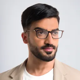 Shop EYE'M Rectangle Eyeglasses in Havana online.