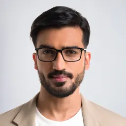 Shop EYE'M Rectangle Eyeglasses in Black online.