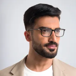 Shop EYE'M Rectangle Eyeglasses in Black online.
