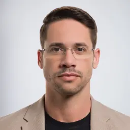 Shop EYE'M Rimless Rectangle Eyeglasses in Silver online.