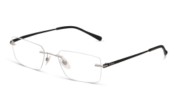 Shop EYE'M Rimless Rectangle Eyeglasses in Black online.