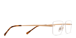 Shop EYE'M Rimless Rectangle Eyeglasses in Gold online.