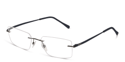 Shop EYE'M Rimless Rectangle Eyeglasses in Grey online.
