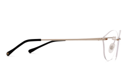 Shop EYE'M Rimless Wide Cat Eye Eyeglasses in Silver online.