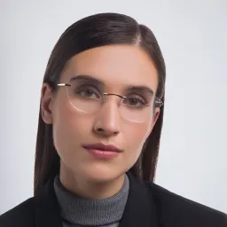 تسوق نظارة طبية كات آي واسعة بدون إطار EYE'M بلون ذهبي أونلاين.