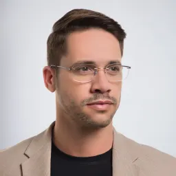 Shop EYE'M Rimless Rectangle Eyeglasses in Silver online.