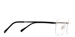 Shop EYE'M Rimless Rectangle Eyeglasses in Silver online.