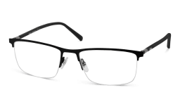 Shop EYE'M Half Rim Rectangle Eyeglasses in Black online.