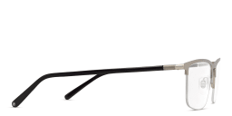 Shop EYE'M Half Rim Rectangle Eyeglasses in Silver online.