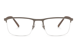 Shop EYE'M Half Rim Rectangle Eyeglasses in Gunmetal online.