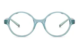 Shop EYE'M Kids Round Eyeglasses in Transparent Light Blue online.