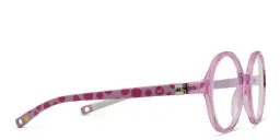 Shop EYE'M Kids Round Eyeglasses in Transparent Light Pink online.