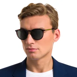 Shop EYE'M Round Sunglasses in Havana online.