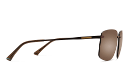 Shop EYE'M Rimless Rectangle Sunglasses in Brown online.