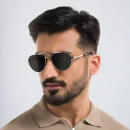 Shop EYE'M Aviator Sunglasses in Silver online.