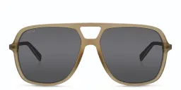 Shop EYE'M Rectangle Sunglasses in Beige online.