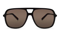 Shop EYE'M Rectangle Sunglasses in Black online.