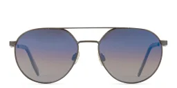 Shop Maui Jim Waterfront Unisex Round Sunglasses in Gunmetal online.
