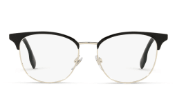 Shop BURBERRY Square Eyeglasses in Light Gold/Black online.