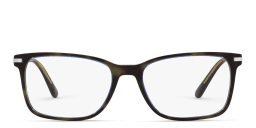 Shop PRADA Wide Rectangle Eyeglasses in Turquoise Tortoise online.