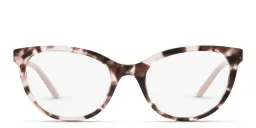 Shop PRADA Round Eyeglasses in Orchid Tortoise online.
