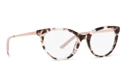 Shop PRADA Round Eyeglasses in Orchid Tortoise online.