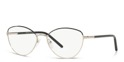Shop PRADA Wide Cat Eye Eyeglasses in Gold online.