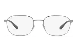 Shop Ray-Ban Unisex Geometric Square Eyeglasses in Silver online.