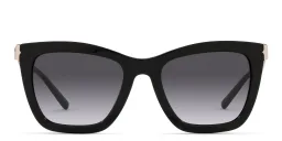 Shop BVLGARI Rectangle Sunglasses in Black online.