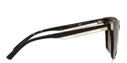 Shop BVLGARI Rectangle Sunglasses in Brown online.