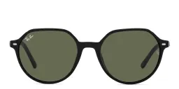 Shop Ray-Ban Thalia Unisex Irregular Sunglasses in Black online.