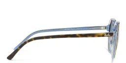 Shop Ray-Ban Thalia Unisex Irregular Sunglasses in Havana On Light Blue online.