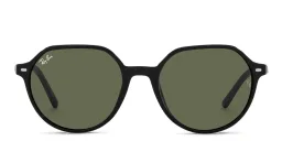 Shop Ray-Ban Thalia Unisex Irregular Sunglasses in Shiny Black online.