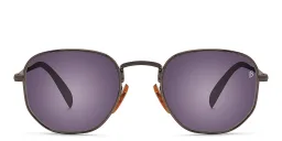 Shop DAVID BECKHAM Irregular Sunglasses in Dark Ruthenium online.