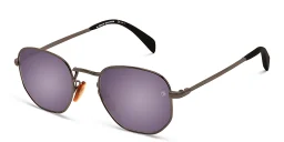 Shop DAVID BECKHAM Irregular Sunglasses in Dark Ruthenium online.