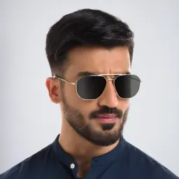 Shop DAVID BECKHAM Pilot Sunglasses in Gold Havana online.