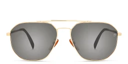 Shop DAVID BECKHAM Pilot Sunglasses in Gold Havana online.