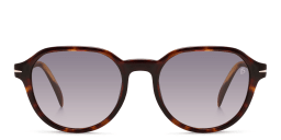 Shop DAVID BECKHAM Round Sunglasses in Havana online.