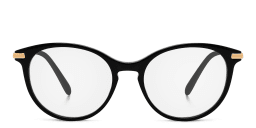 Shop JIMMY CHOO Round Eyeglasses in Black online.