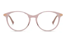 Shop JIMMY CHOO Round Eyeglasses in Nude online.