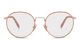 Shop JIMMY CHOO Panthos Eyeglasses in Gold Copper online.